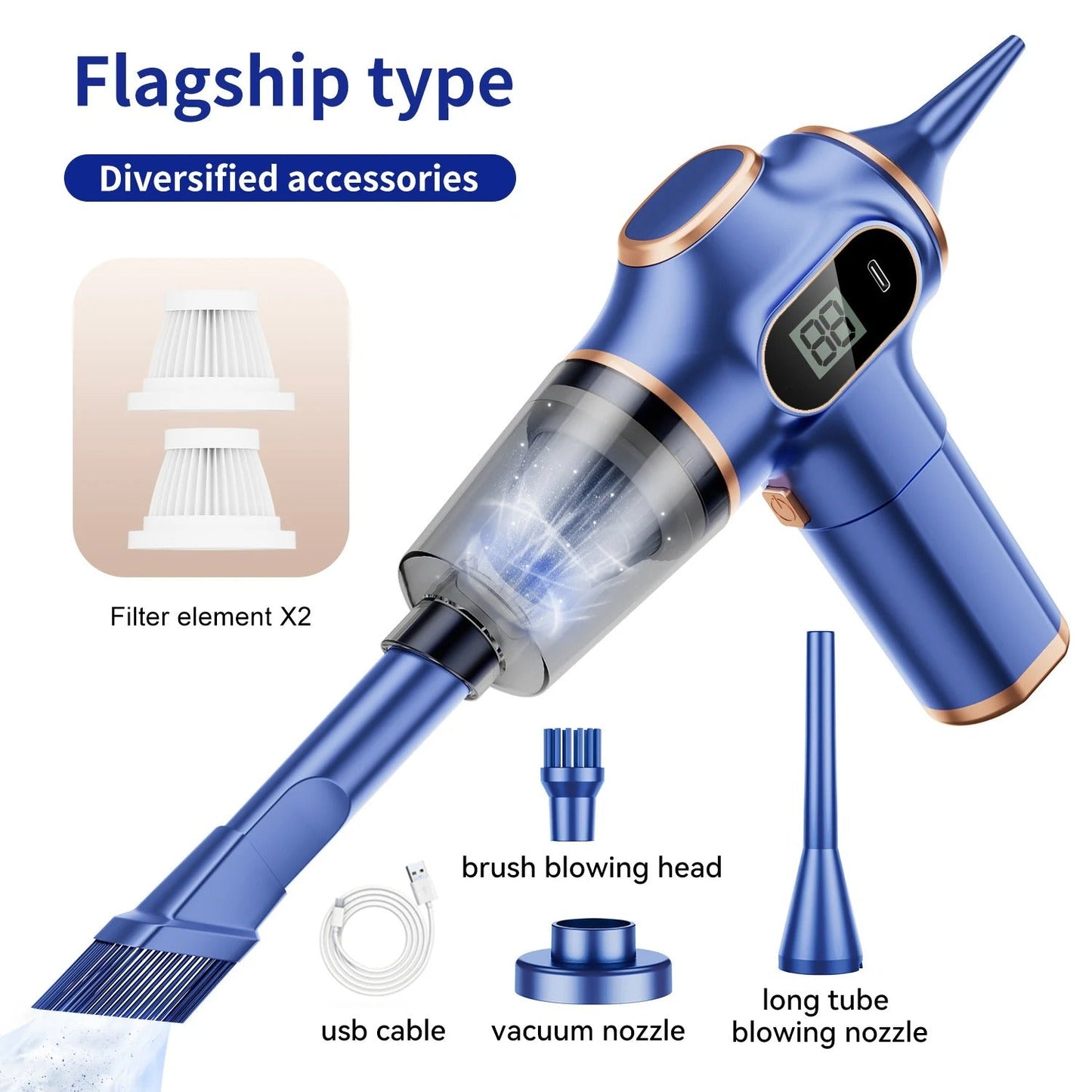 Wireless Mini Car Vacuum Cleaner High Power for Home Office & Sofa